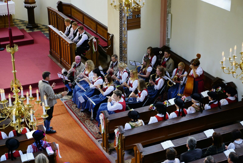 Holzregister in der Kirche